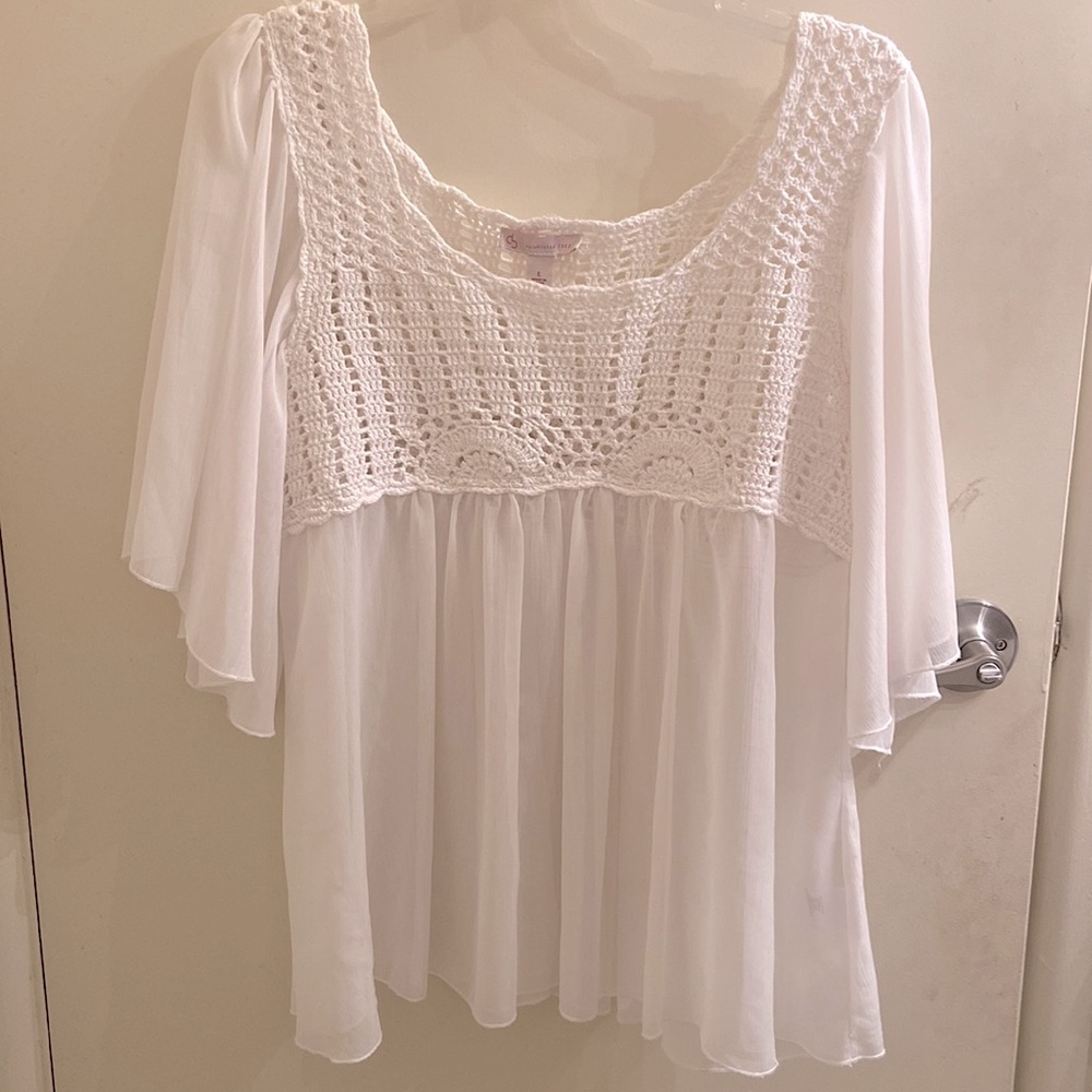 Elegant sheer blouse